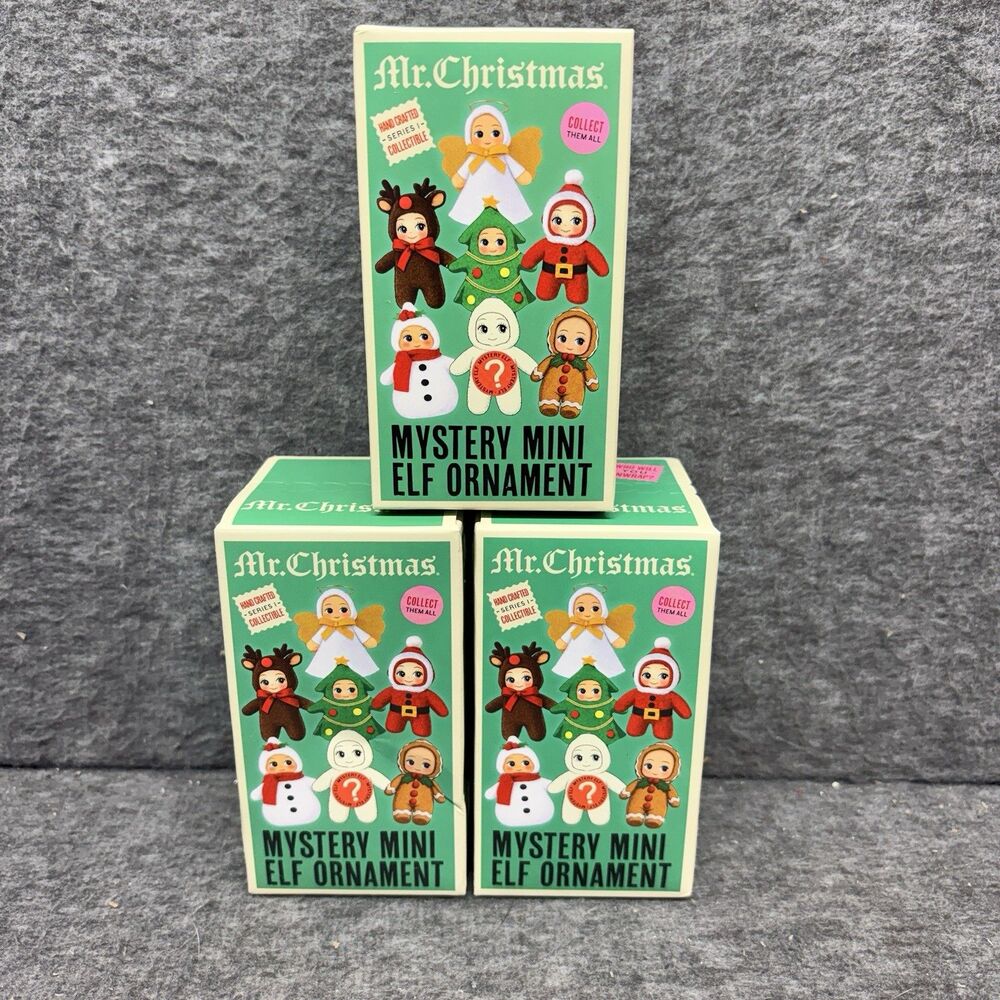 Mr. Christmas Mystery Elf Lot of 3 New in Box Unopened